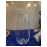 Clear Glass Tilted vase
