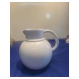Portuguese White Ceramic Water Pitcher