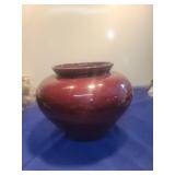 Haeger American Made Ruby Red Ceramic Vase