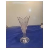 Cut Crystal Trumpet Vase