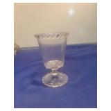 Scalloped Edge Crystal Water Goblet