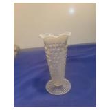 Hobnail Pattern Milk Glass Vase