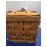 Longaberger Small Handled Basket with Floral Liner