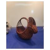 Decorative Woven Swan Basket