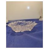 Clear Glass Leaf Pattern Bowl