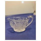 Crystal Thistle Pattern Cream and Sugar Set