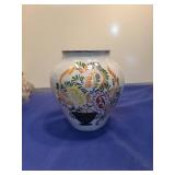 Portuguese Hand-Painted Ceramic Vase