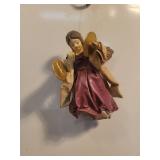 Hand-Painted Angel Figurine with Gold Wings