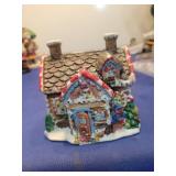 Mini Christmas Village House Ornaments needs light