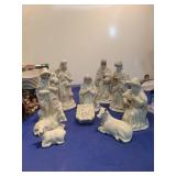 White Porcelain Nativity Scene Set