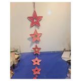 Red Gingham Star Hanging Decoration