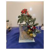 Decorative Christmas Lantern with Holiday Foliage