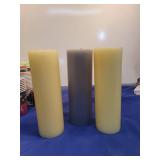 Tall Pillar Candles Set of 3
