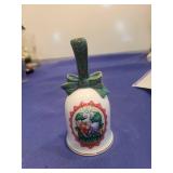 Christmas Mouse Family Porcelain Bell