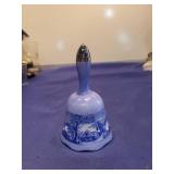 Blue and White Porcelain Winter Scene Bell