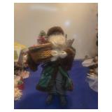 Christmas Caroler Figurines in Green Coats