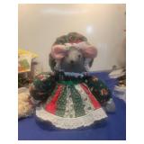 Christmas Mouse Plush in Holiday Dress