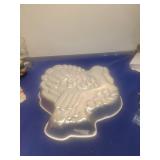 Frosted Glass Turkey Platter