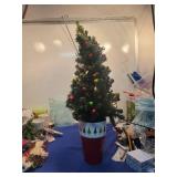 Decorative Tabletop Christmas Tree with Ornaments