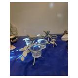 Decorative Bird & Leaf Tea Light Candle Holder