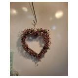 Heart Shaped Berry and Crystal Wreath