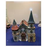 Decorative Christmas Village Church Building in box