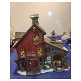 Christmas Village Blacksmith & Horsecare Shop in box