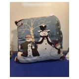 Winter Snowman Decorative Throw Pillow