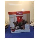 Better Homes and Gardens Holiday Wreath Pedestal Hurricane