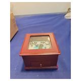 Christmas Winter Scene Musical Box with Drawer needs batteries