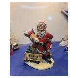 Feliz Navidad Santa with Reindeer Figurine