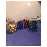 Glass Container Christmas Ornament Set