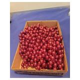 Red Glass Christmas Ball garland Large Lot