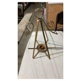 Mid-Century Modern Metal Candle Holder