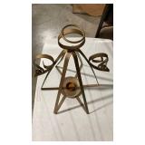 Mid-Century Modern Metal Candle Holder