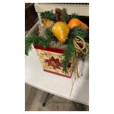 Decorative Holiday Fruit Box Arrangement