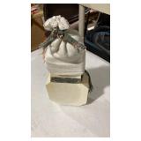 Handcrafted cement or heavy brick Snowman Decorationt