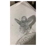 Crystal Angel candle holder with Holiday Glass Plate