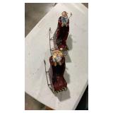 Decorative Metal Santa Sleigh