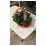 Woven Christmas Basket Centerpiece