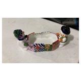 Holiday Snowmen Gift Bearers Ceramic candy dish or cracker holder