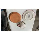 2) mixed lunch plate and soup cup