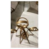 Mid-Century Modern Abstract Metal Angel Candle Holder