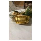 Elegant Gold Holiday Centerpiece Bowl