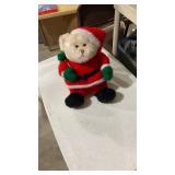 Plush Christmas Bear in Santa Outfit