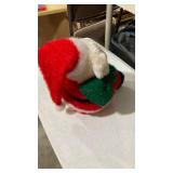 Plush Christmas Bear in Santa Outfit