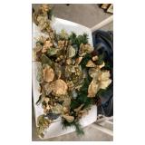 3)Elegant Gold and Green Holiday swags