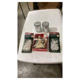 Holiday Decor Set - Mercury Glass Votives and Light Clips