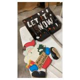 Hand-Painted Christmas Yard Decorations and Signs