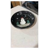 Winter Snowman Decorative Plate
